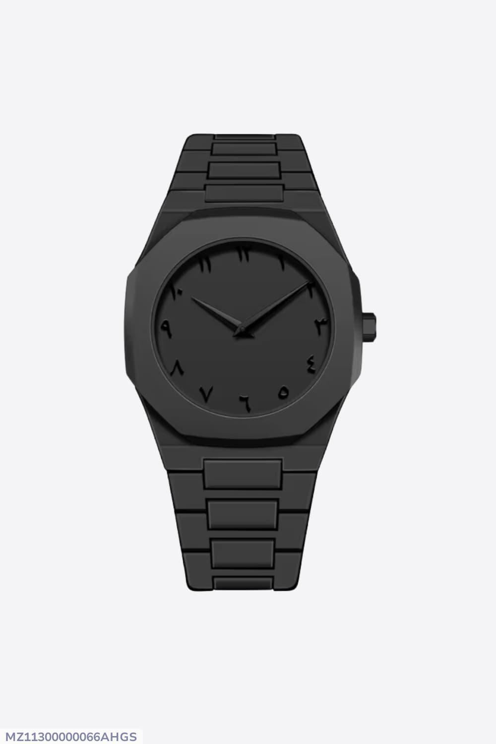 Men's Quartz Watch - Round Black luxury - Time piece