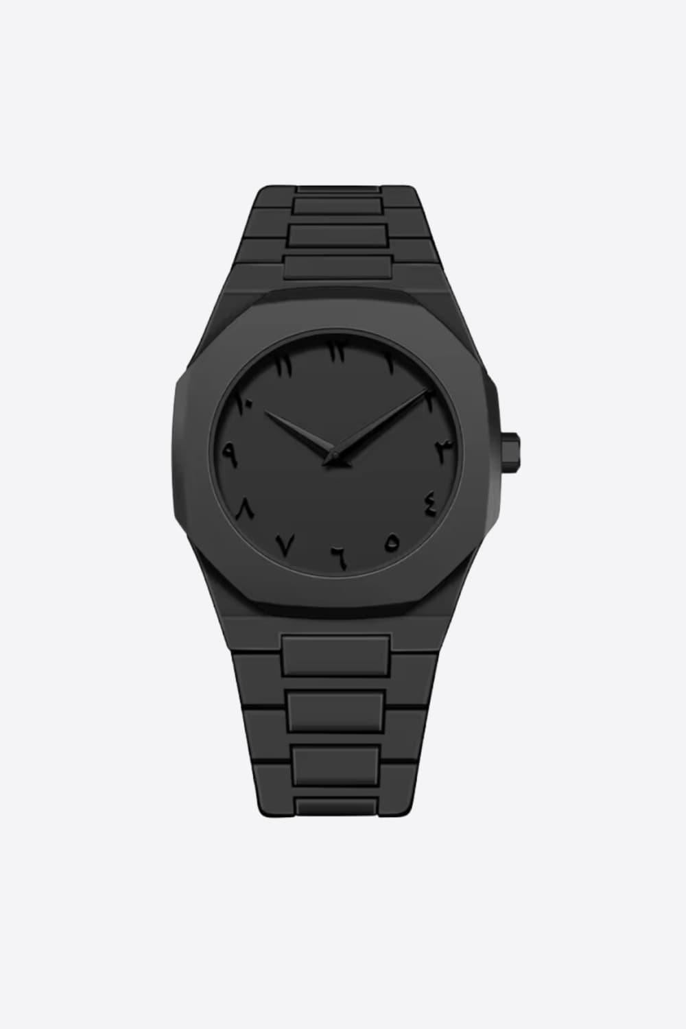 Men's Quartz Watch - Round Black luxury - Time piece
