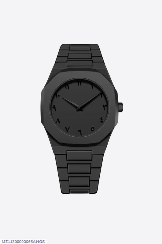 Men's Quartz Watch - Round Black luxury - Time piece