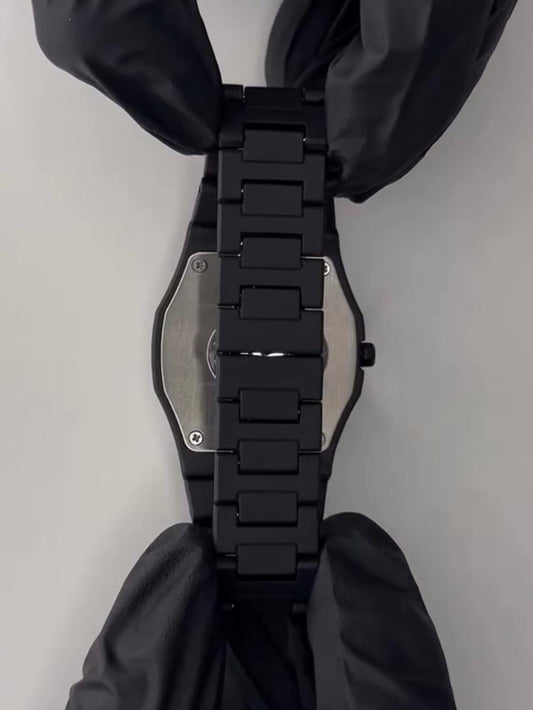 Men's Quartz Watch - Round Black luxury - Time piece